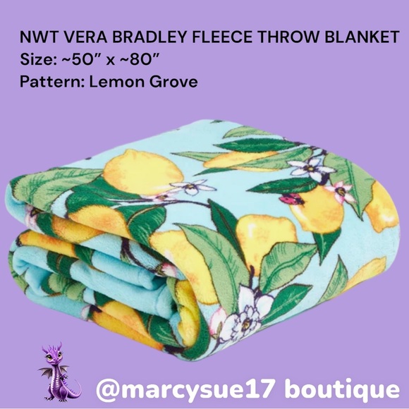 Vera Bradley Bedding Nwt Vera Bradley Fleece Throw Blanket Price